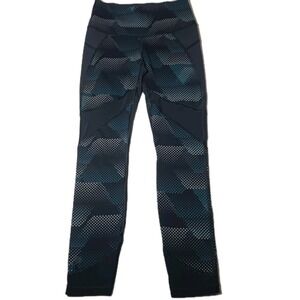 Athleta Women's Blue  Dot Print Activewear Exercise Yoga Pants Size XS